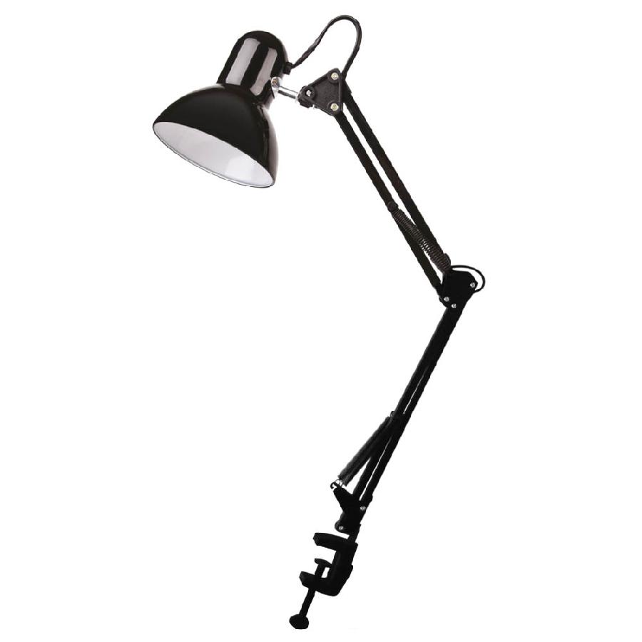 Настільна лампа Євросвітло Ridy-027 E27 зі струбциною чорна